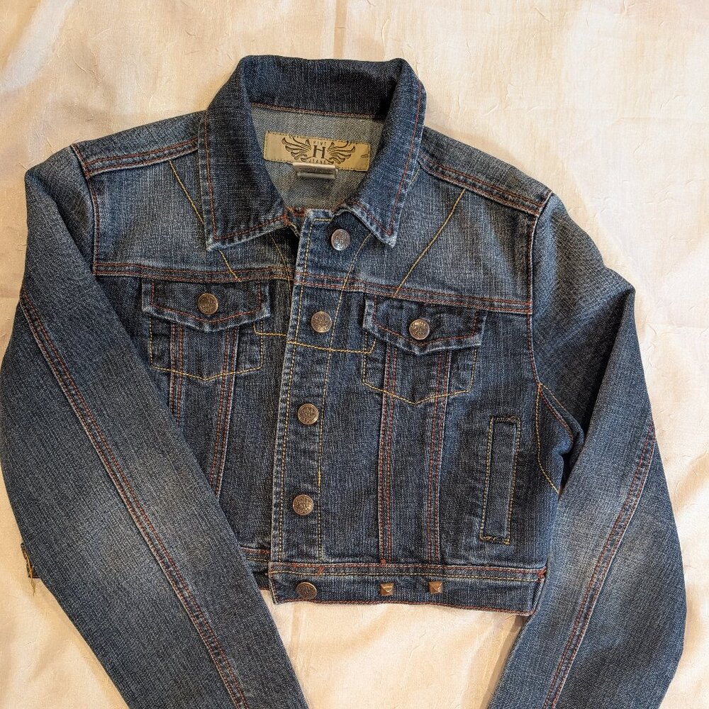 Dark Cropped Denim Jacket